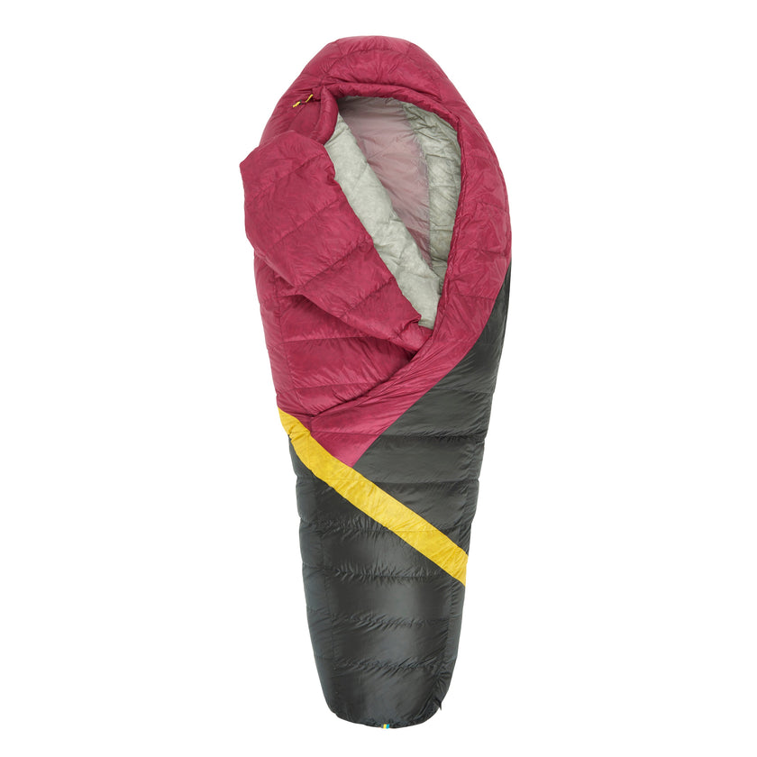 Sierra Designs Women's Cloud 20°F (-7°C) 800-Fill DriDown Sleeping Bag - Regular - Sangria/Yellow/Peat