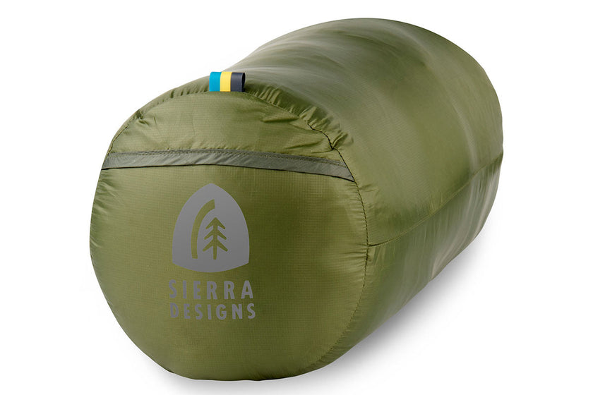 Sierra Designs Get Down 20°F (-7°C) 550-Fill DriDown Sleeping Bag - Long - Green/White