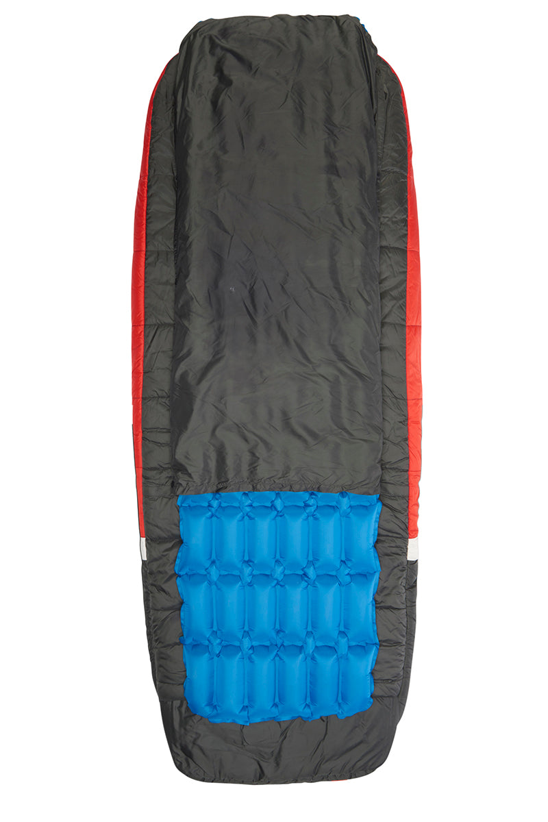 Sierra Designs Frontcountry Bed 20°F (-7°C) Synthetic Sleeping Bag - Regular - Red/Grey