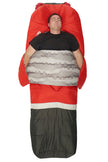 Sierra Designs Frontcountry Bed 20°F (-7°C) Synthetic Sleeping Bag - Long - Red/Grey