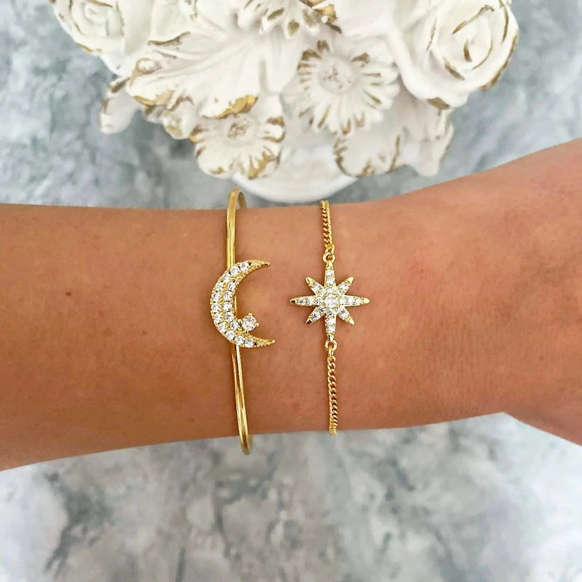Set di bracciali Celestial Laila Luxe placcati in oro 18k
