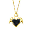 Nocturnal Succubus Gold Heart Pendant Necklace