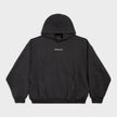 Logo Back Medium Fit Hoodie Black White
