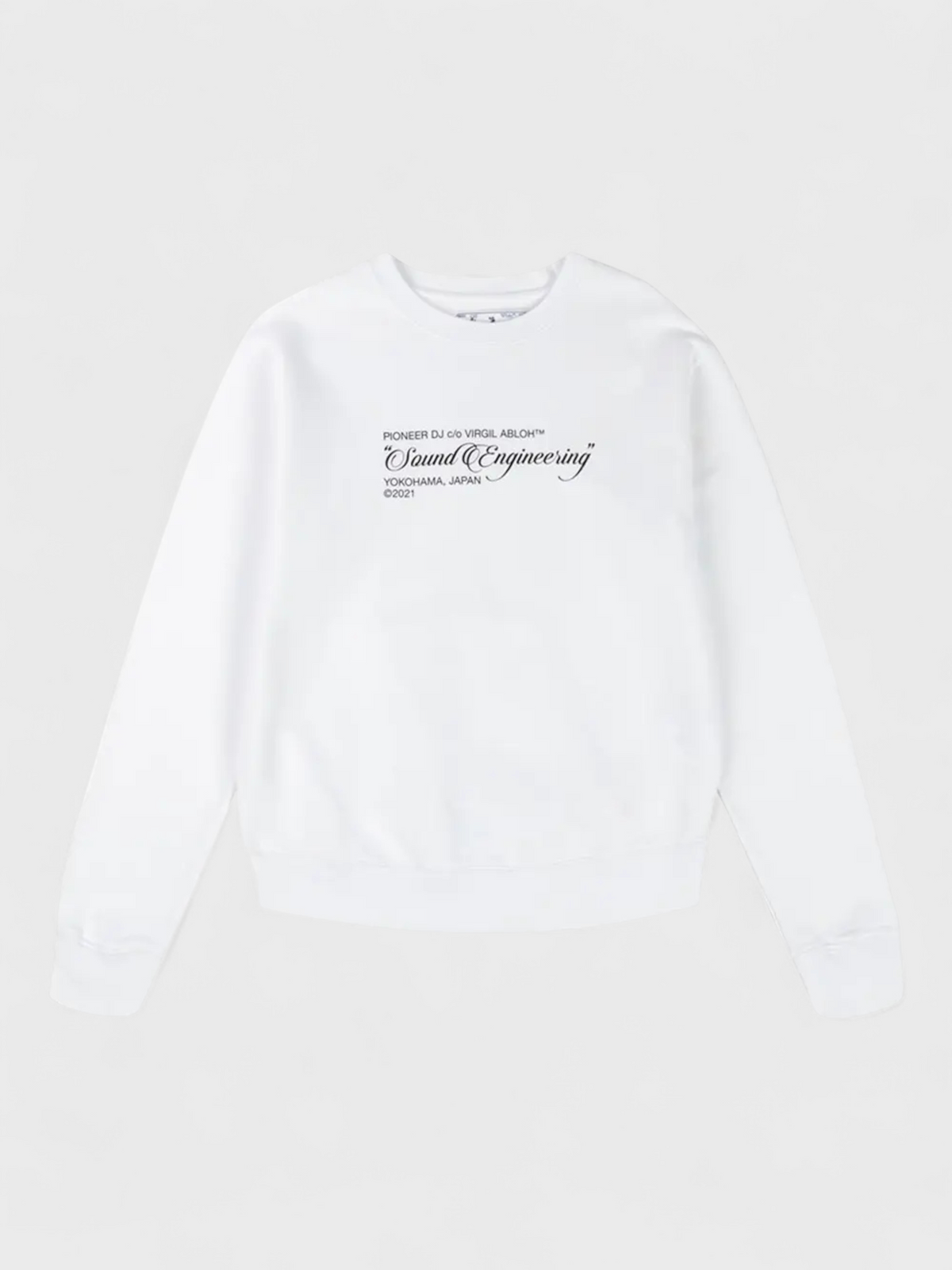 Off-White x Pioneer Sound Engineering Arrow Crewneck White