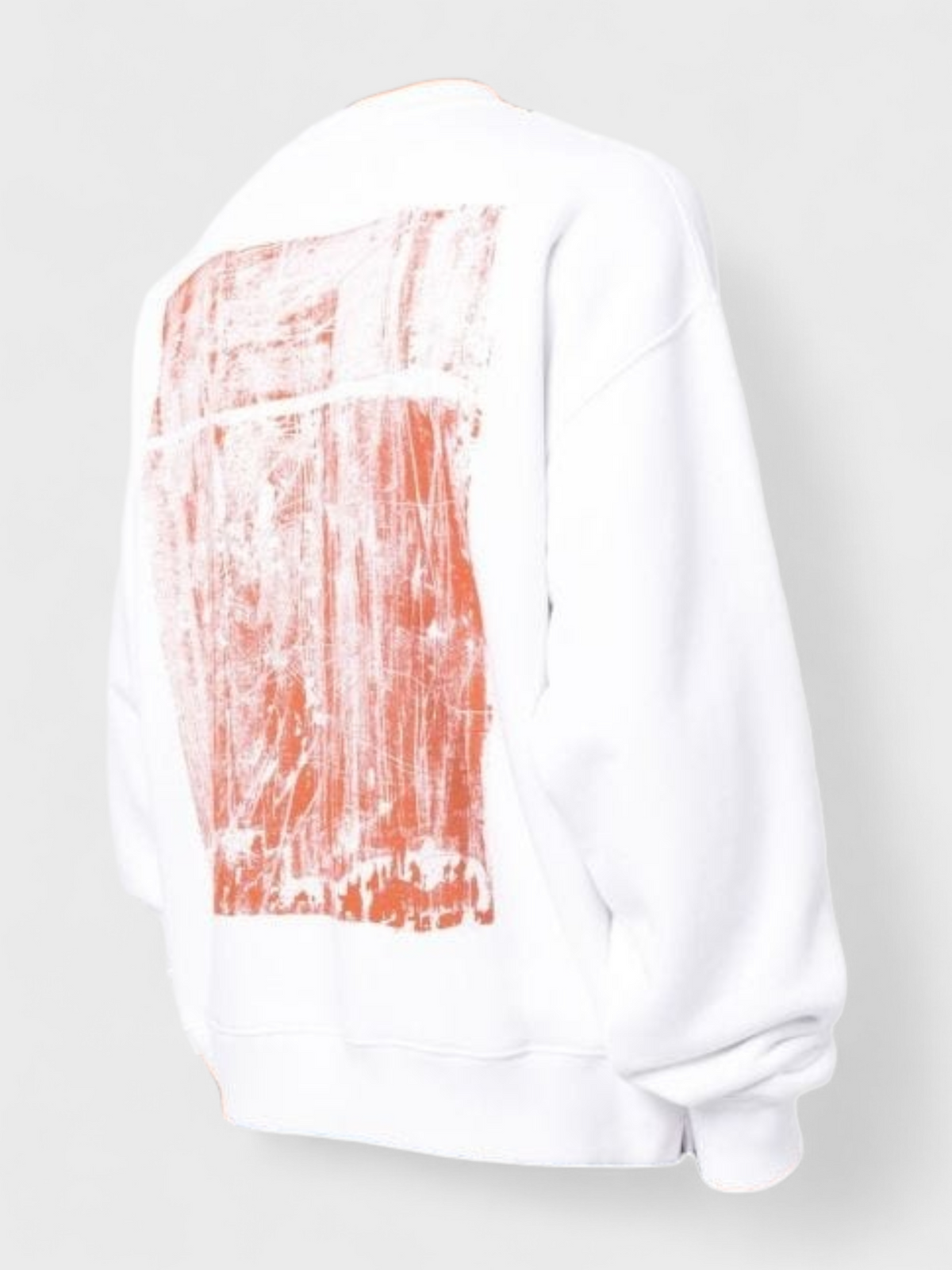 Off-White Sweatshirt Scratch Tab Skate Crewneck White