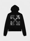 Caravag Arrow Over Hoodie Black White