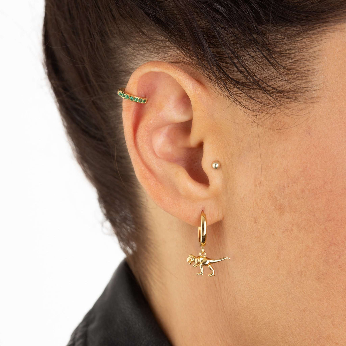 T-Rex Dinosaur Hoop Earrings