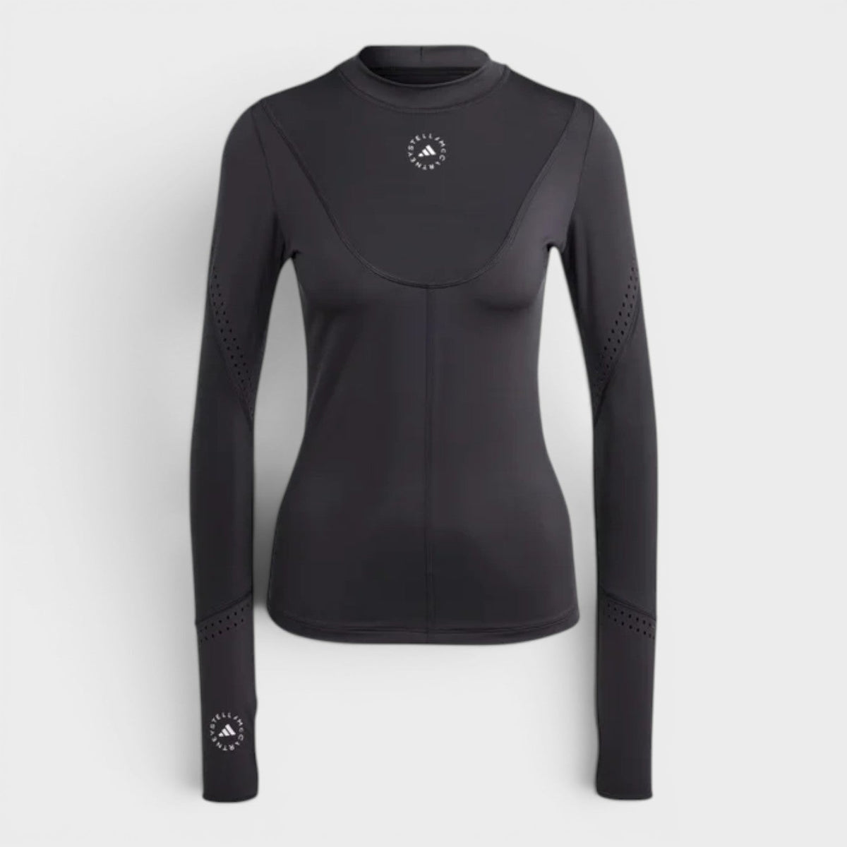 Adidas Long Sleeved Logo Top Black White