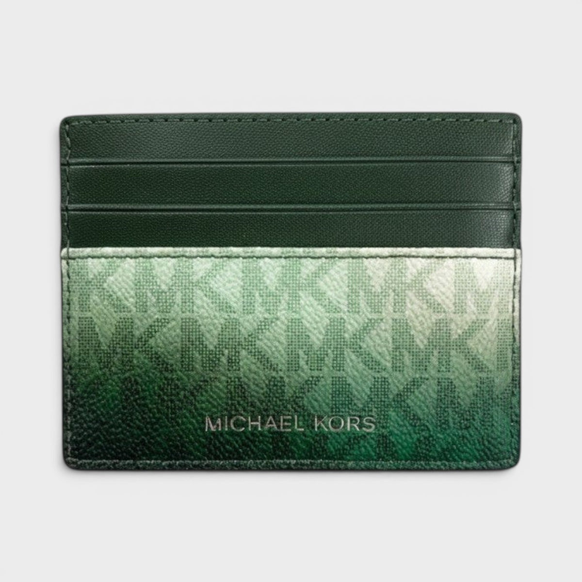 Logo Tall Card Case Cooper Moss Green Multi