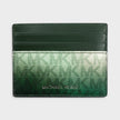 Logo Tall Card Case Cooper Moss Green Multi