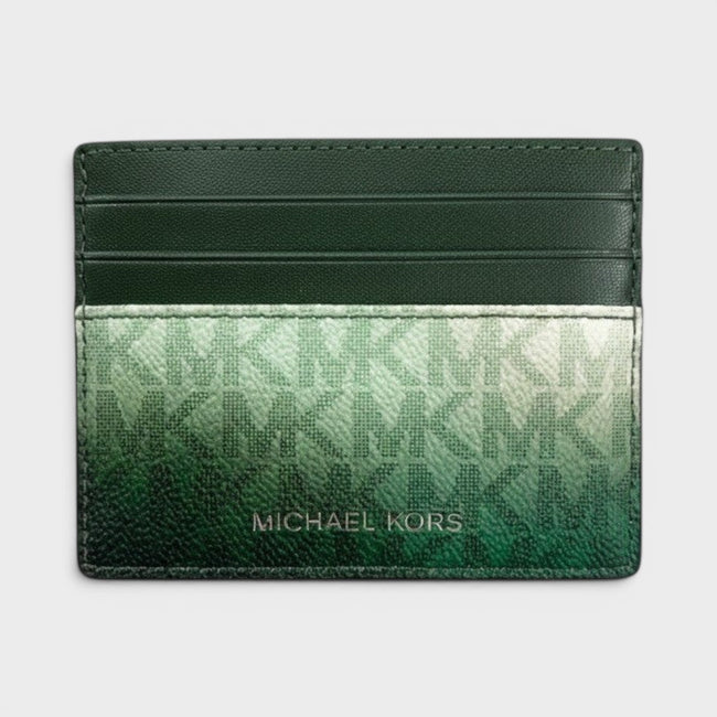 Logo Tall Card Case Cooper Moss Green Multi