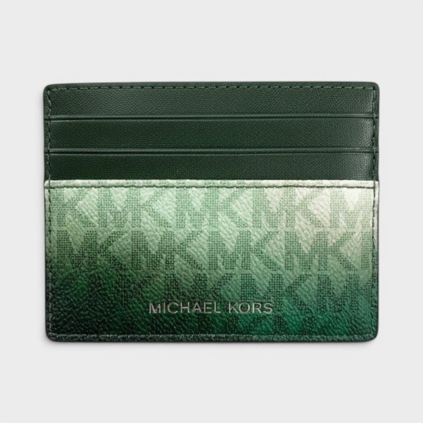 Logo Tall Card Case Cooper Moss Green Multi