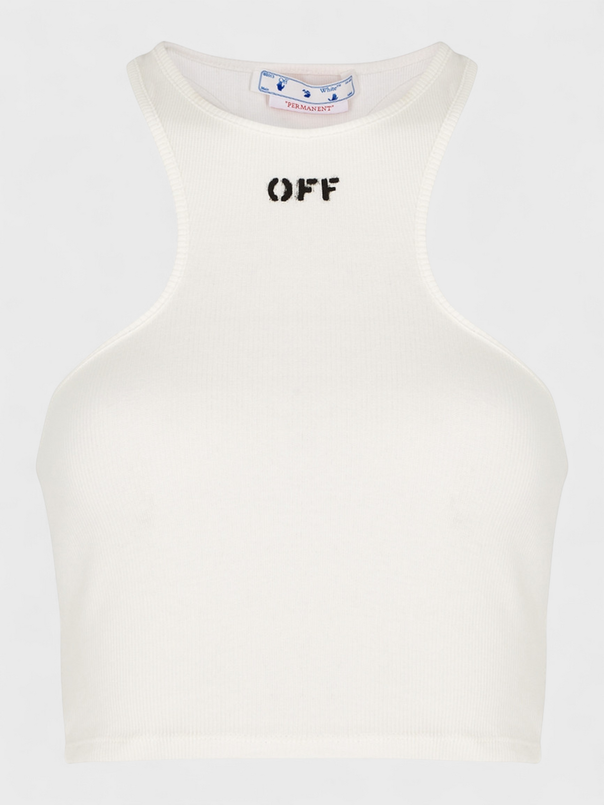 Off-White Basic Ribbed Rowing Top White