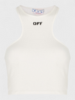 Off-White Basic Ribbed Rowing Top White