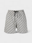 Amiri All Over Swim Trunk Black White