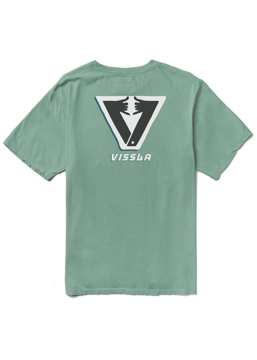 Camiseta Vissla Amigo Shaka de algodón orgánico con bolsillo