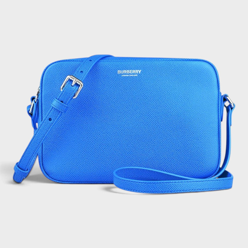 Camera Bag Calfskin Leather Vivid Blue