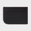 Leather Logo Card Holder Black