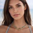 Collana Gaia con perline color acqua