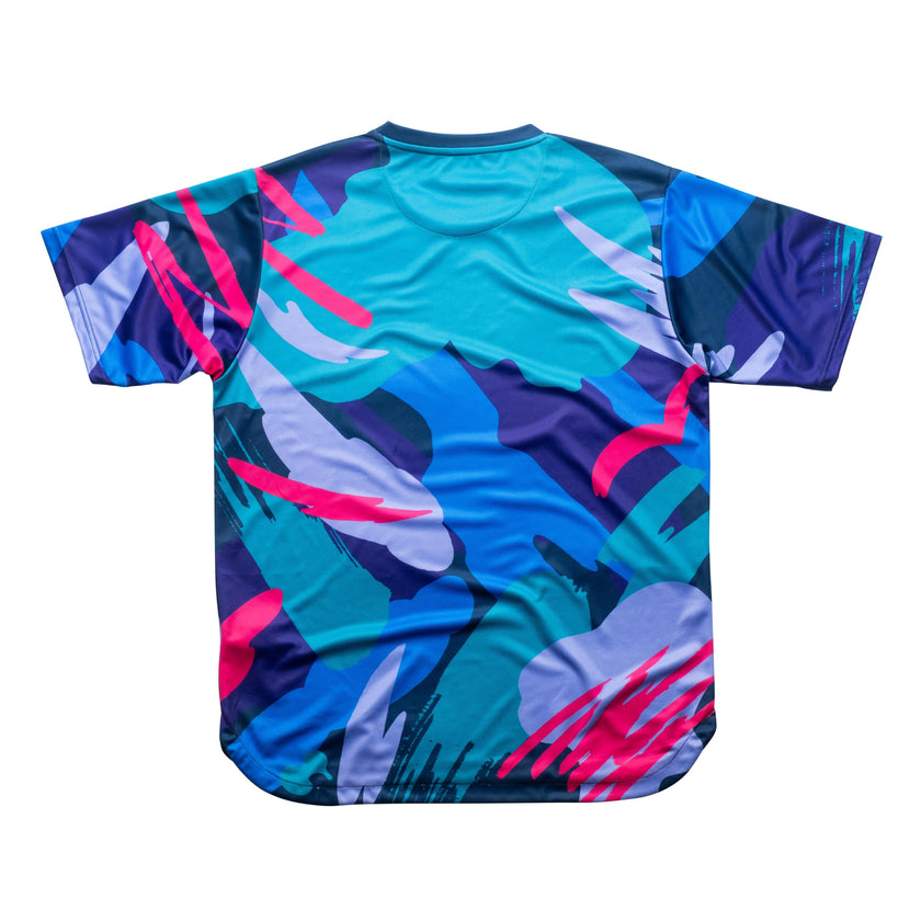 Aixo Abstract Mens Top Multicolour Dark