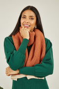 Yumi Brown Knitted Scarf