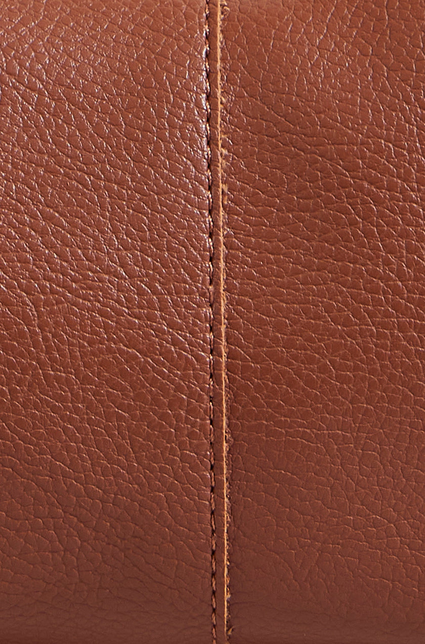 Yumi Brown Shoulder Scoop Bag With Buckle