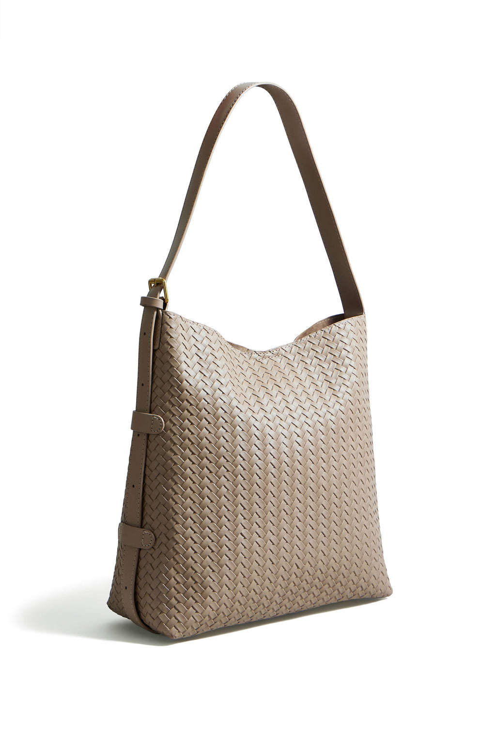 Yumi Stone Woven Shoulder Bag With Detachable Inside Purse