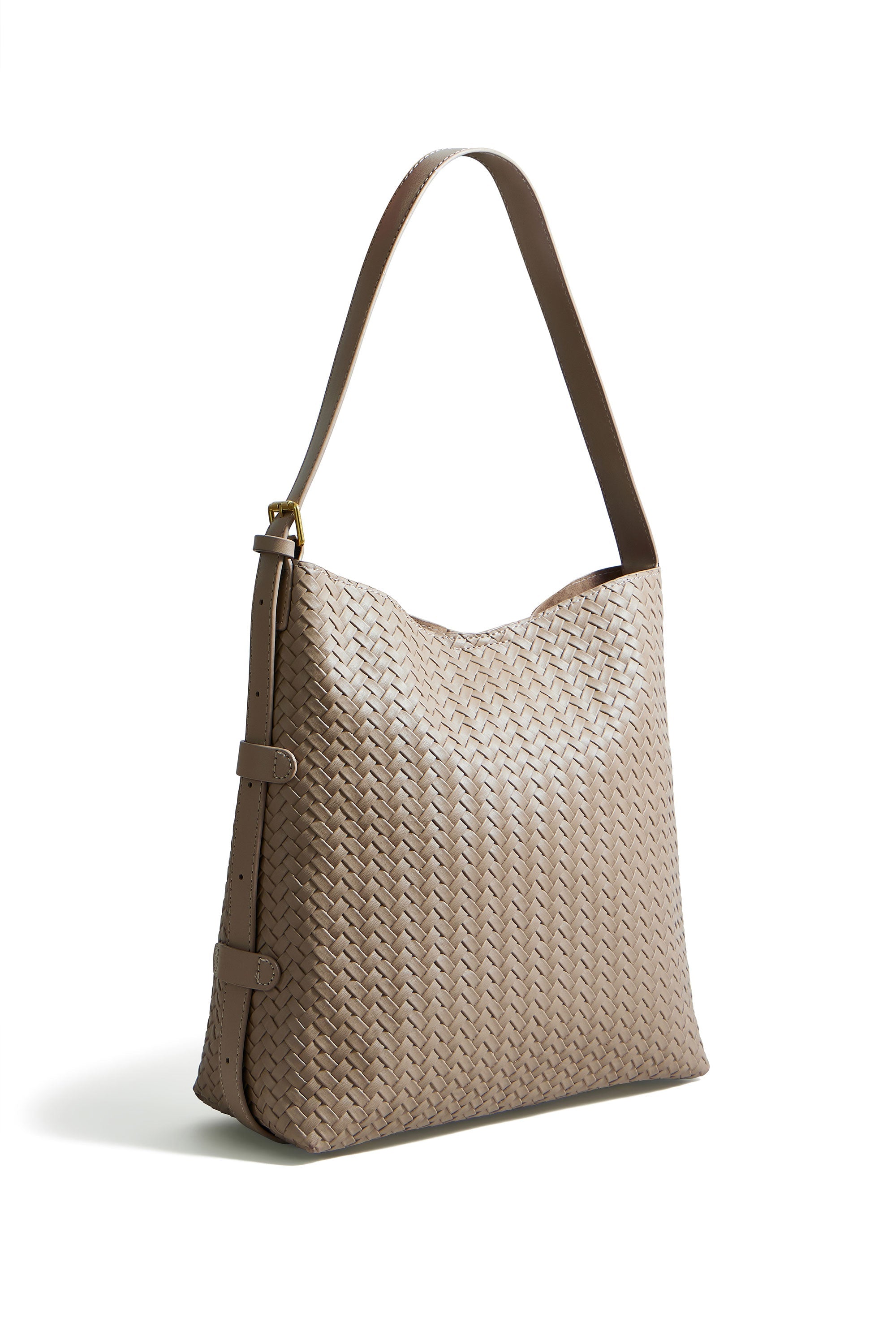 Yumi Stone Woven Shoulder Bag With Detachable Inside Purse