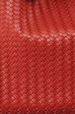 Yumi Red Woven Shoulder Bag With Detachable Inside Purse