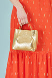 Borsa tote piccola Yumi color oro metallizzato