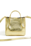 Borsa tote piccola Yumi color oro metallizzato