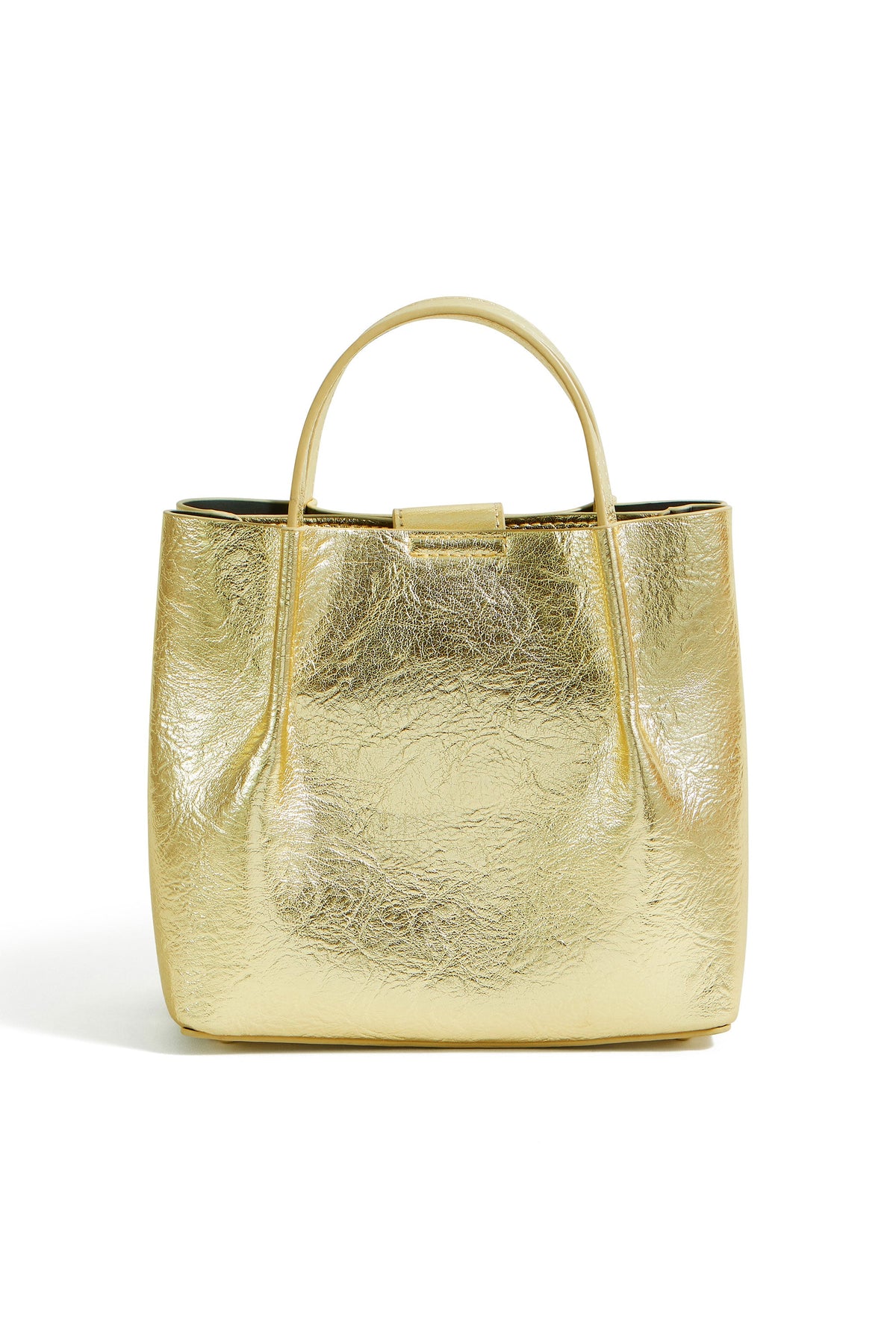 Borsa tote piccola Yumi color oro metallizzato