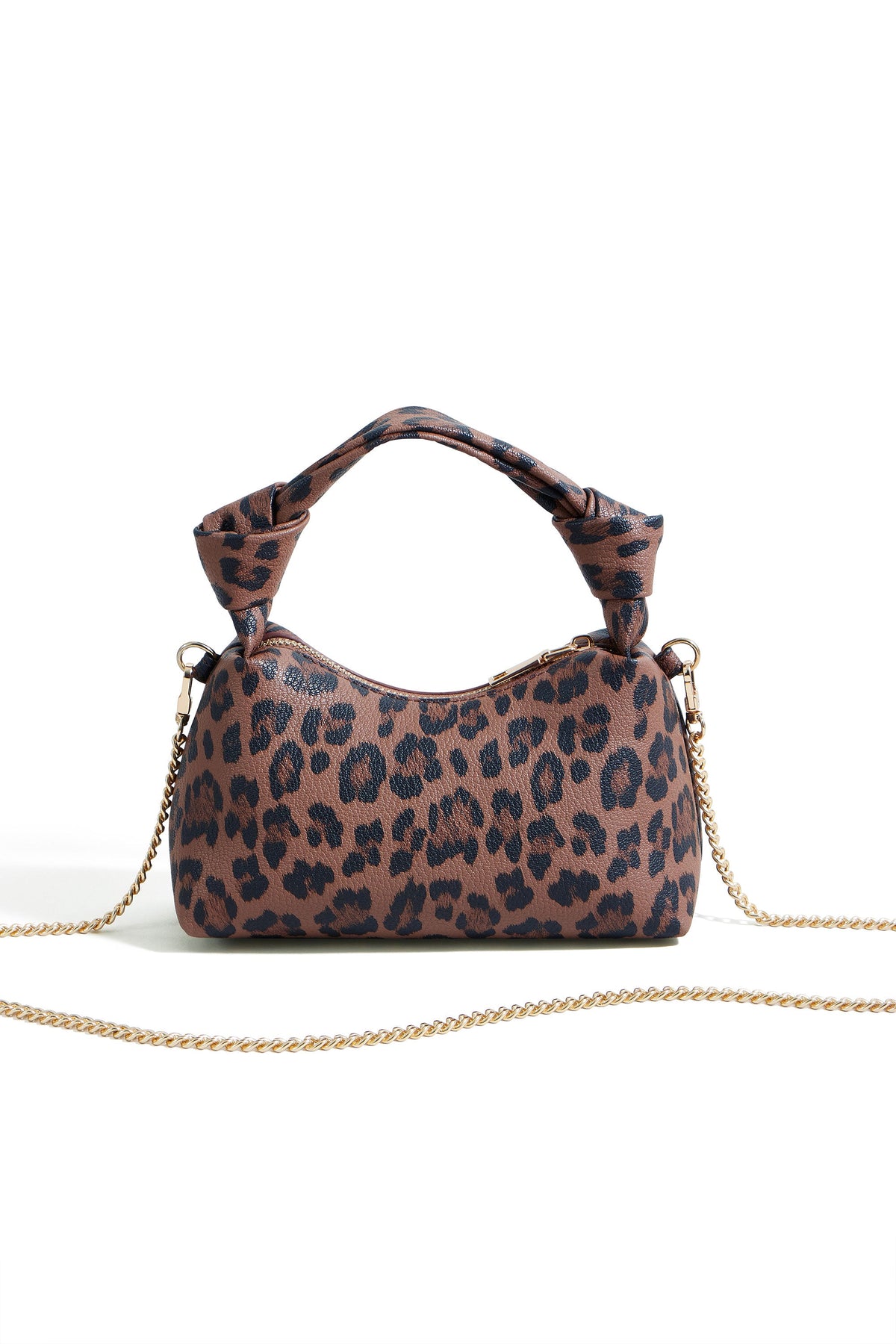 Yumi Brown Leopard Small Shoulder Bag