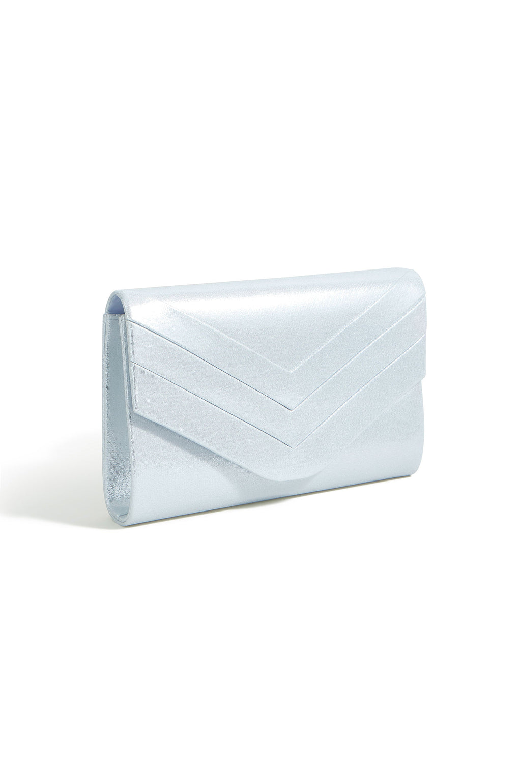 Yumi Silver Shimmer Envelope Clutch Bag
