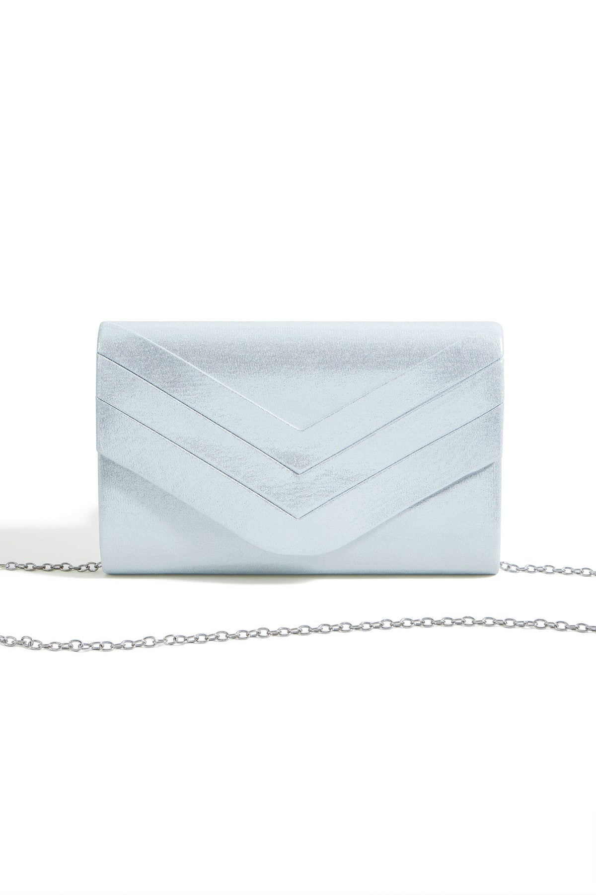 Yumi Silver Shimmer Kuvert-Clutch