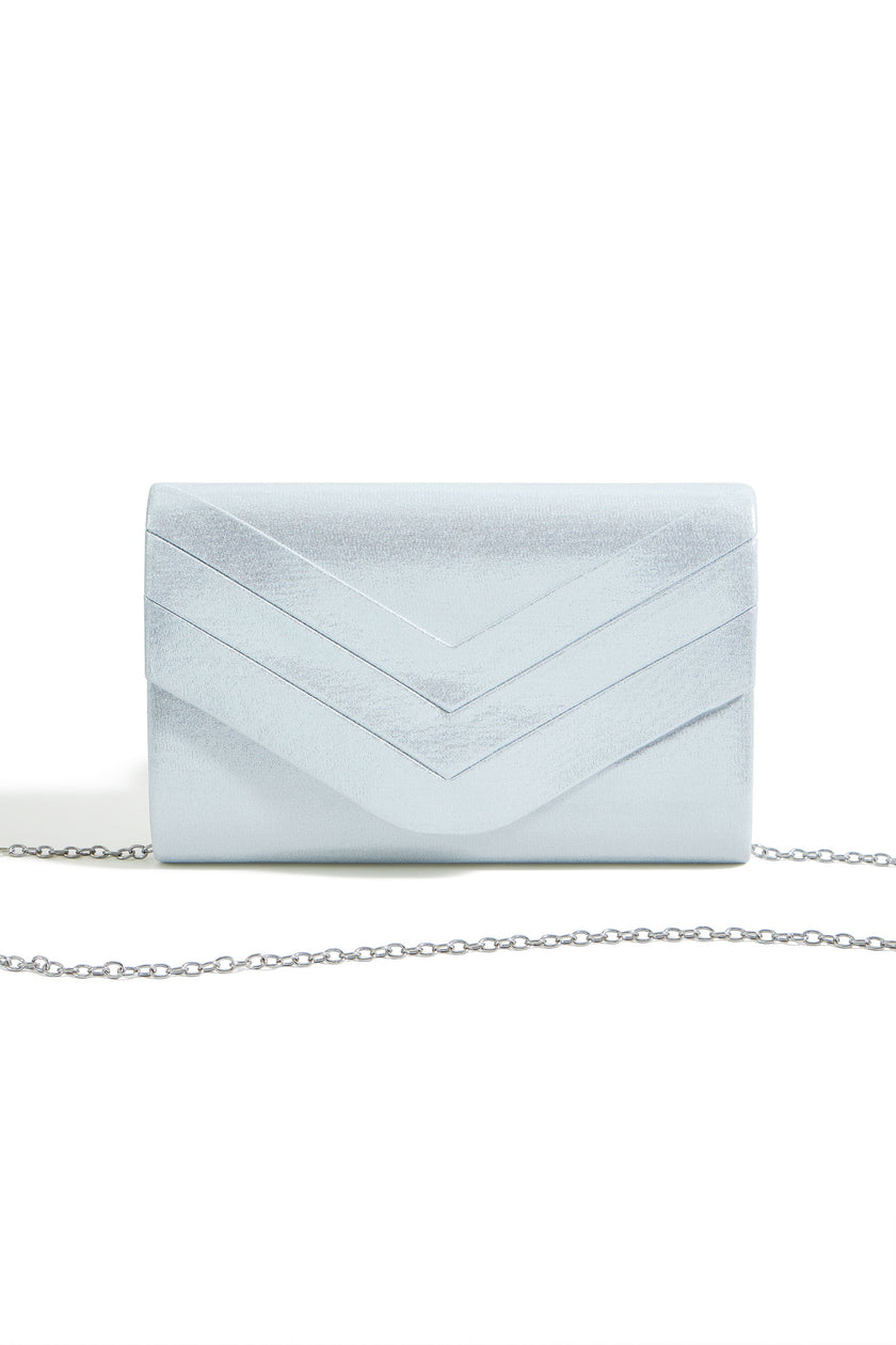 Yumi Silver Shimmer Kuvert-Clutch