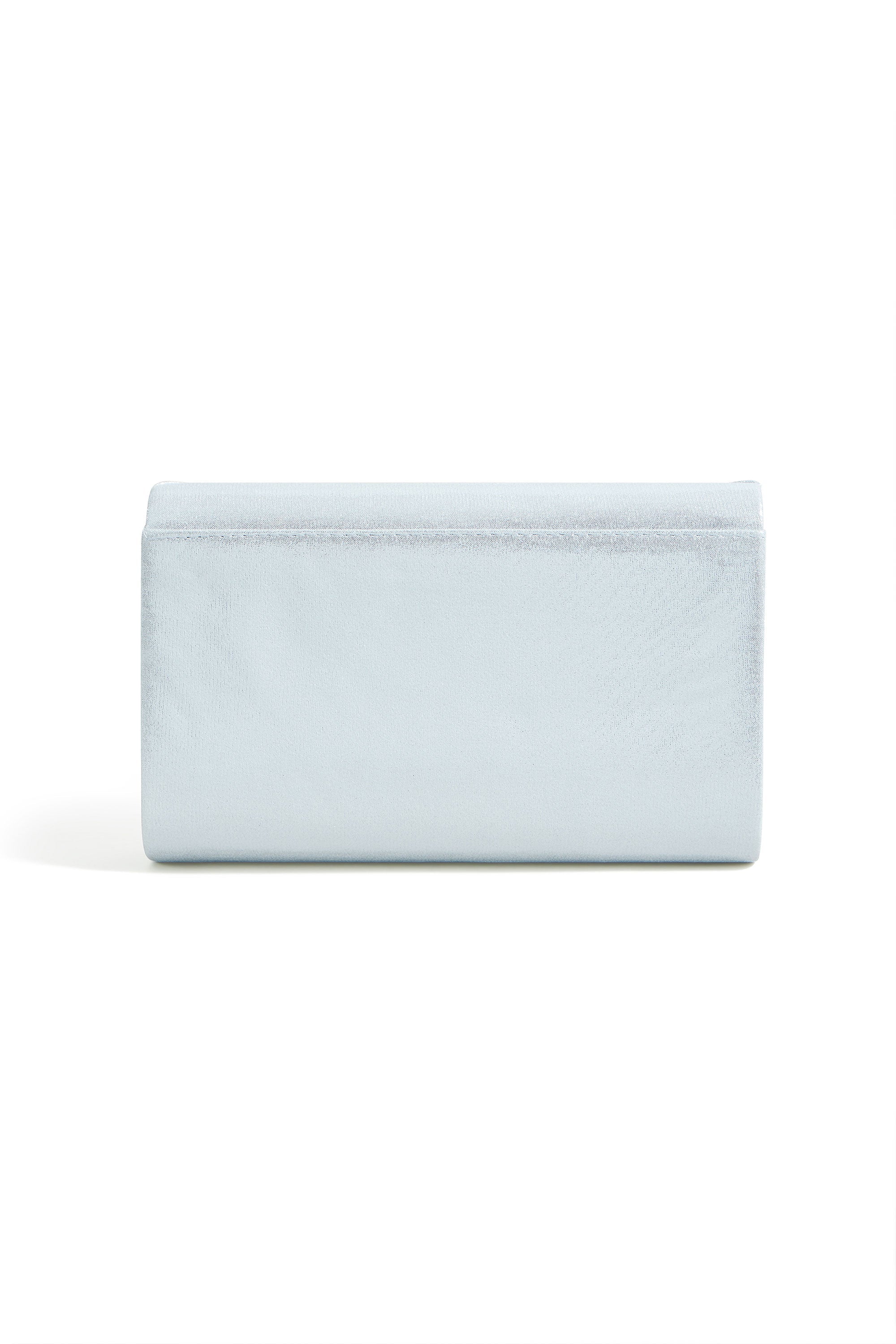 Yumi Silver Shimmer Envelope Clutch Bag