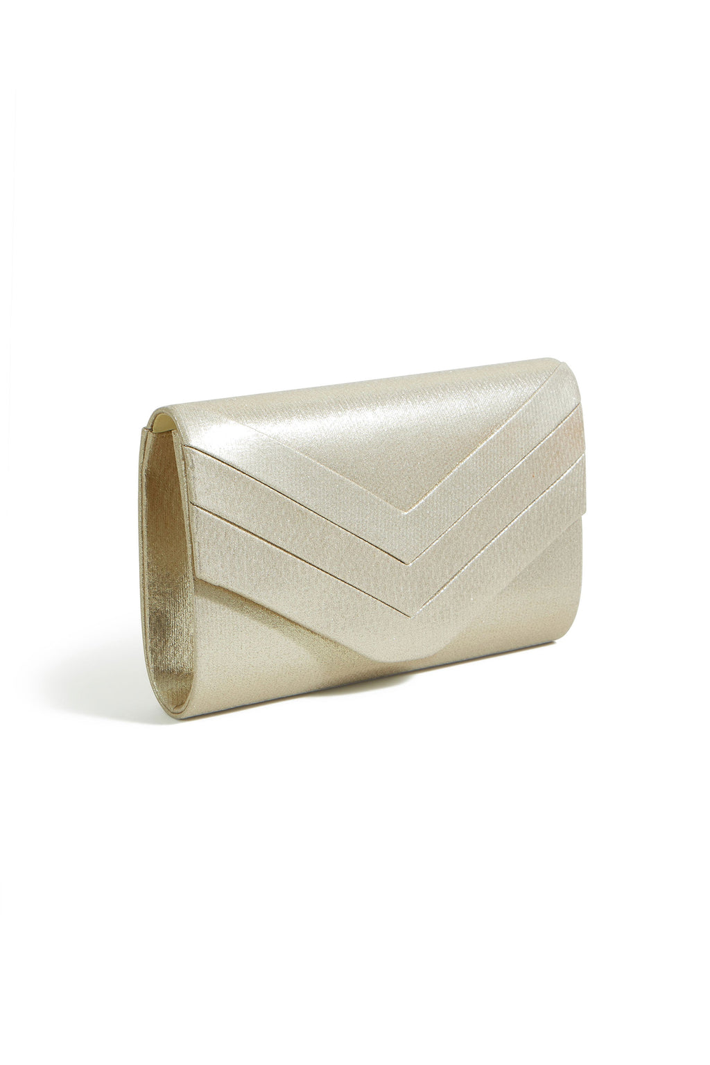 Yumi Gold Shimmer Envelope Clutch Bag