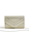 Yumi Gold Shimmer Envelope Clutch Bag
