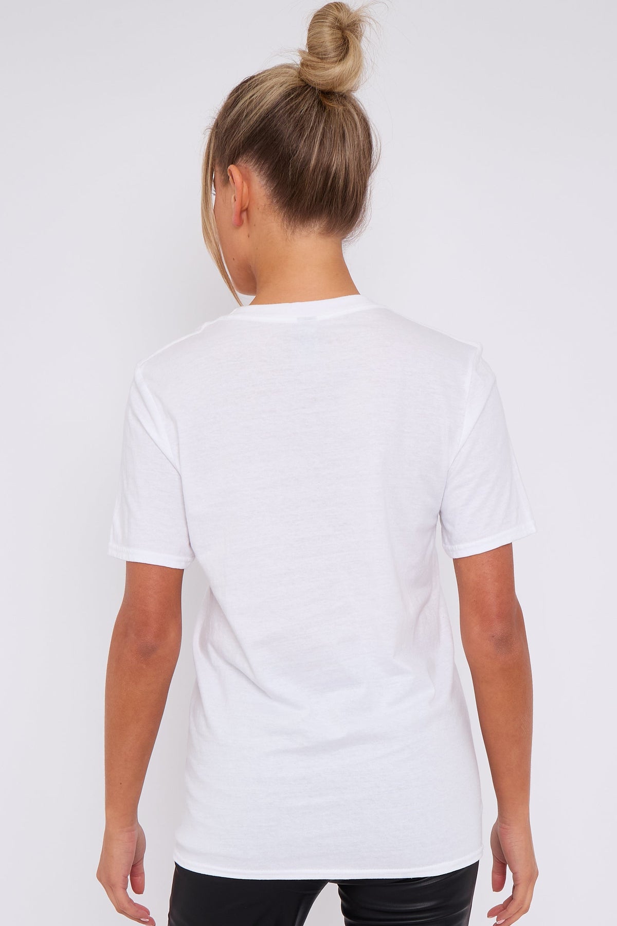 Vit C'est La Vie t-shirt med kort ärm och normal passform