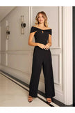 Tuta a gamba larga Audrey Black Bardot
