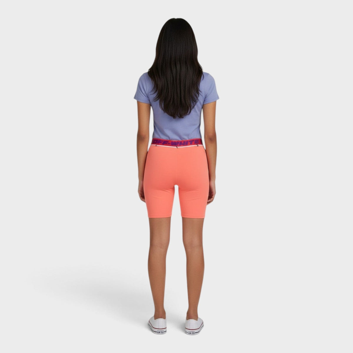 Logo Waistband Track Shorts Coral Red