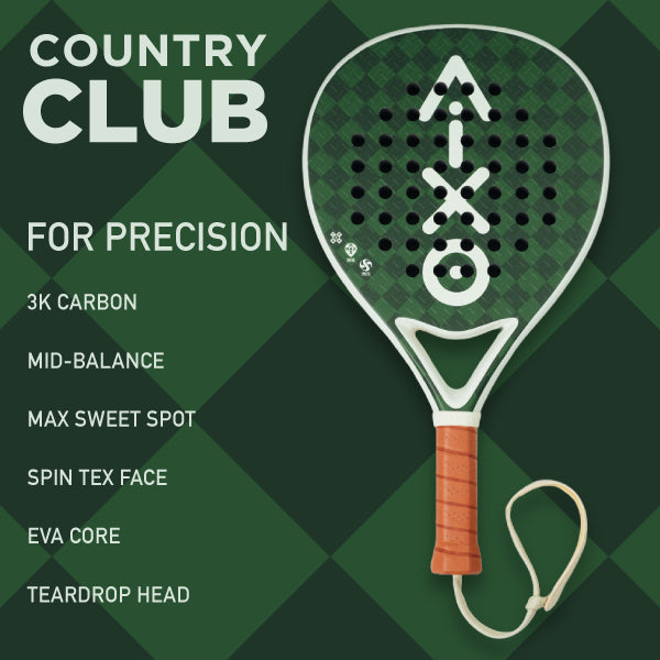 AIXO Country Club Padel Racket 3K Carbon