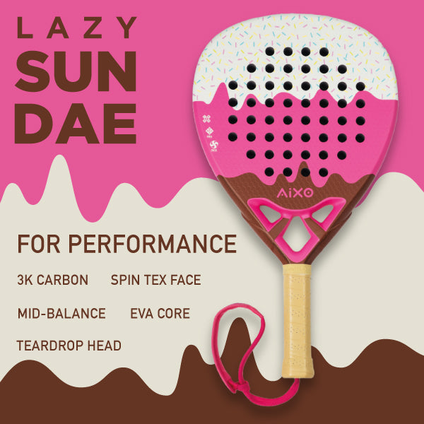 AIXO Sundae Padel Racket 3K Carbon