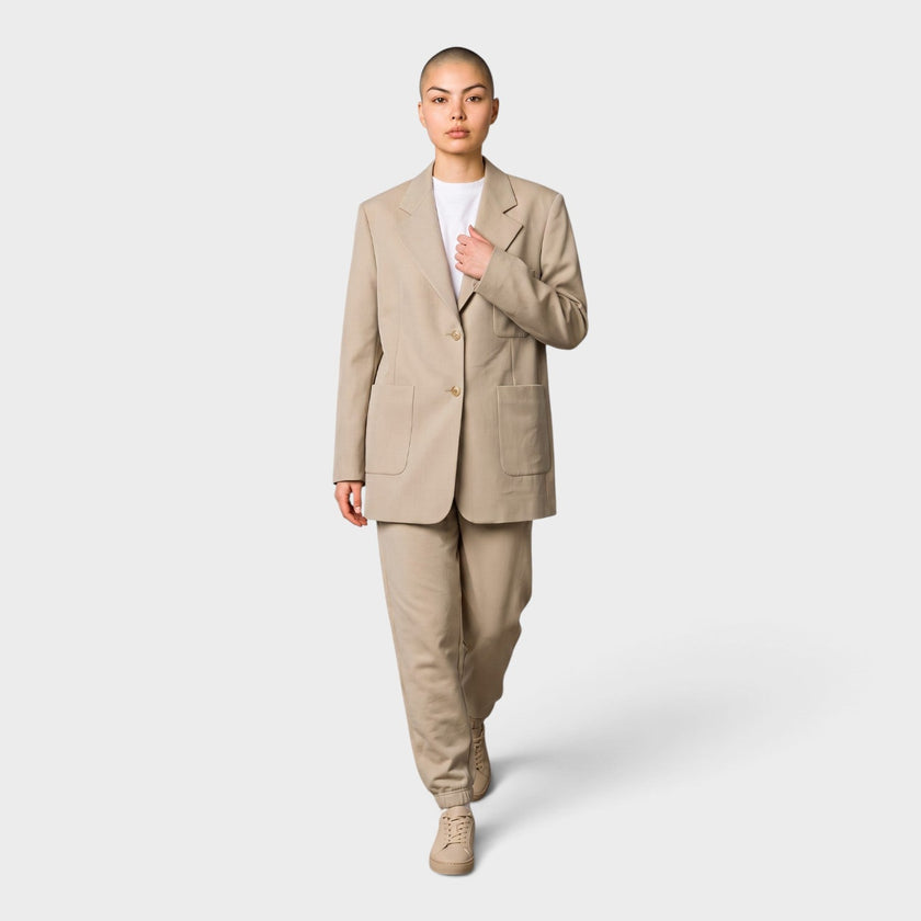 Knit Tape Blazer Beige
