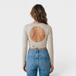 Adidas Truestrength Seamless Long Sleeve Yoga Top Beige