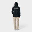 Medium Fit Logo Hoodie Black White