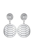 Silver Tone Snake Print Earrings