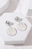 Silver Tone Snake Print Earrings