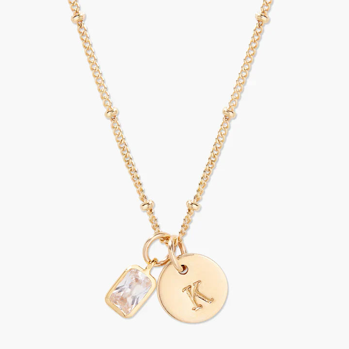 Savae Birthstone Initial Pendant